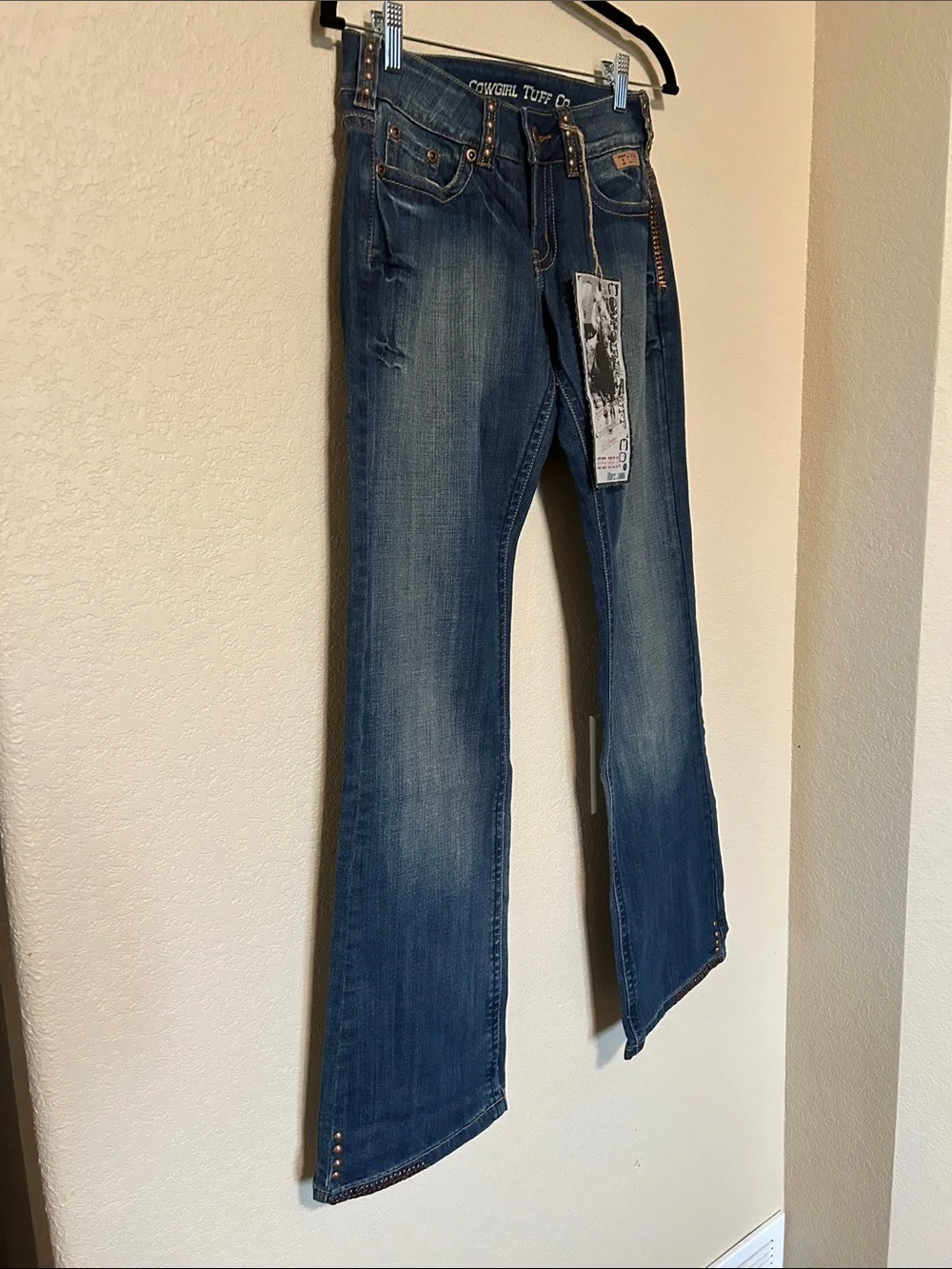 Cowgirl Tuff Co. Copper Gypsy Women’s Bootcut Jeans Dark Wash Western Rodeo W25